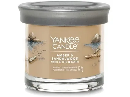 Yankee Candle Signature malá sviečka Amber & Sandalwood