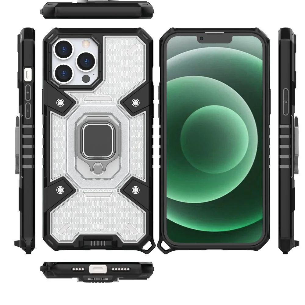 MG Capsule Ring plastový kryt na iPhone 13, priesvitný