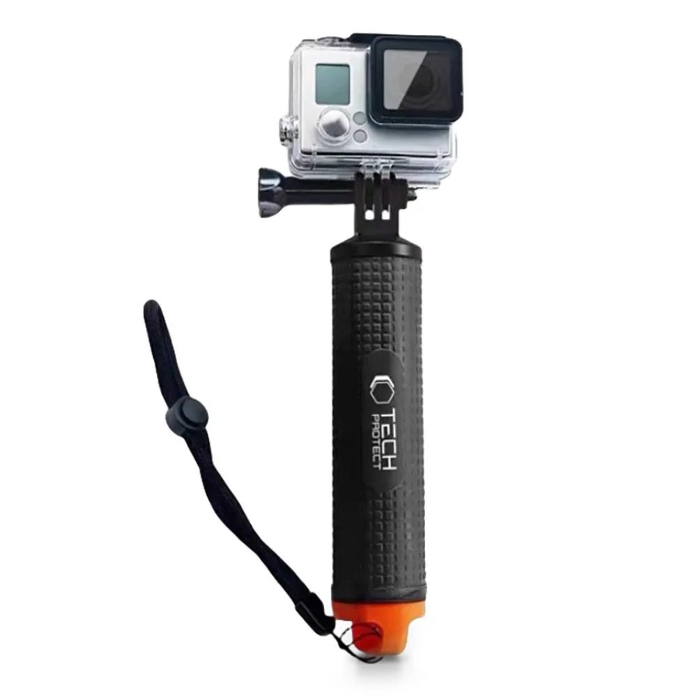 Tech-Protect GA100 vodeodolný držiak pre športové kamery GoPro / DJI, čierny čierny