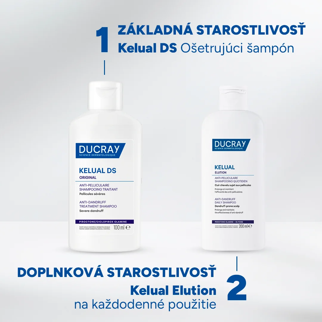 Ducray Kelual DS Ošetrujúci šampón pri závažných stavoch lupín 1×100 ml, šampón proti lupinám