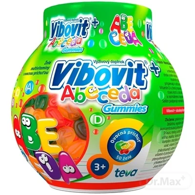 VIBOVIT+ ABECEDA Gummies 1×50 ks, multivitamín