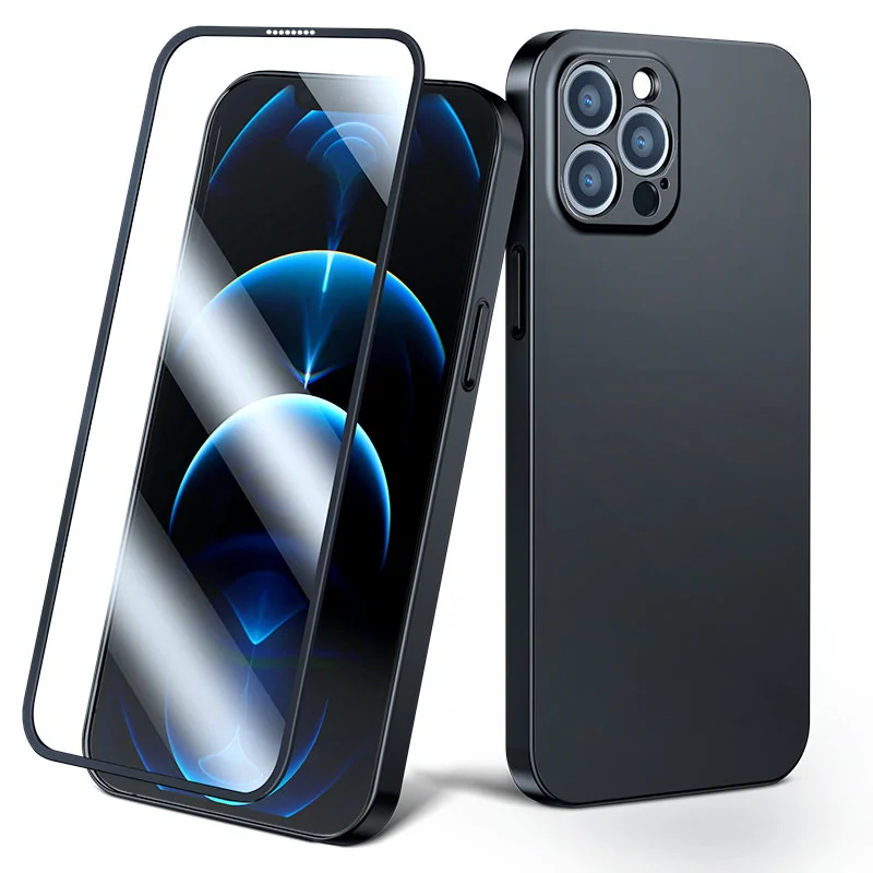 Joyroom 360 Full Coverage kryt na iPhone 13 Pro Max + ochranné sklo, čierny ierny