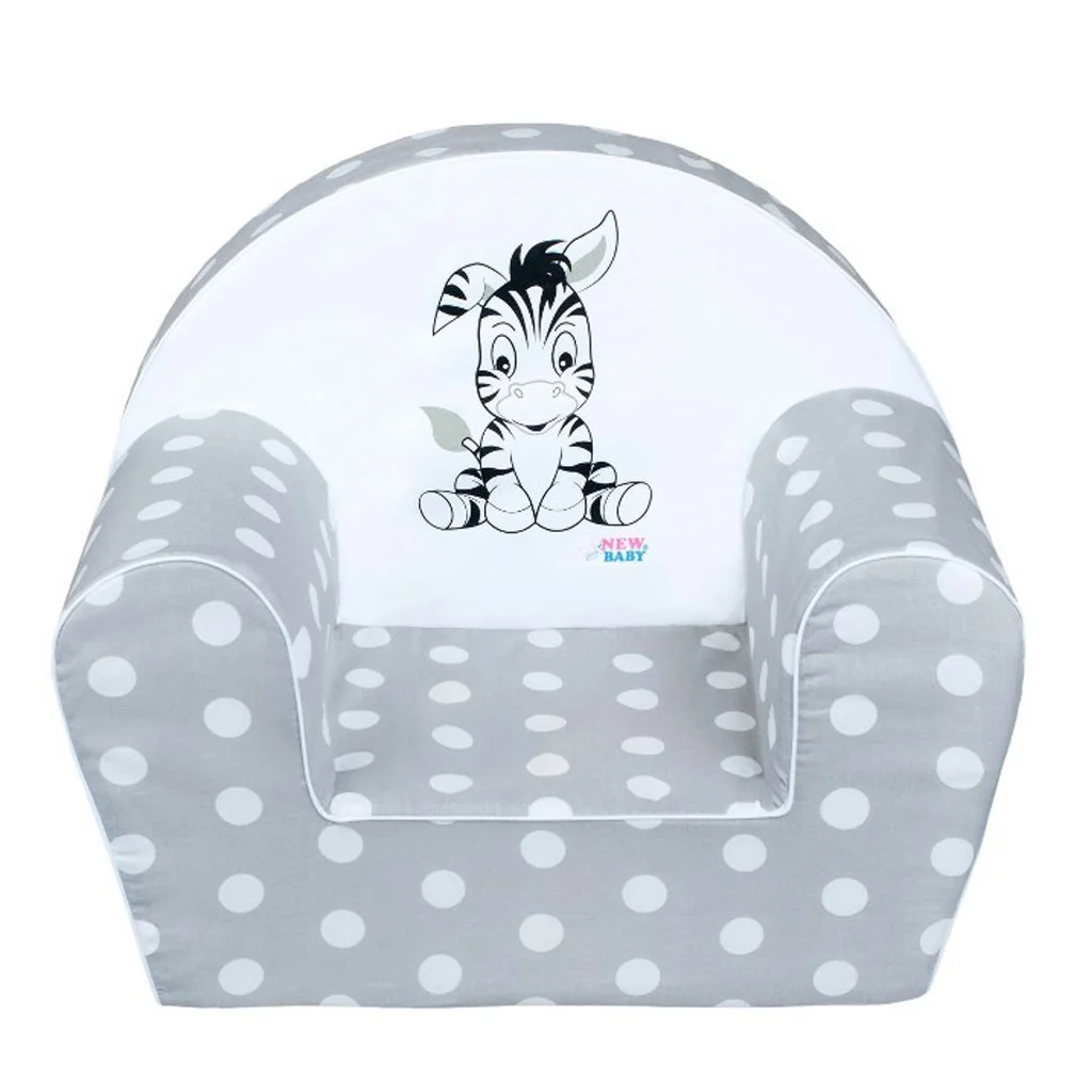 Detské kreslo New Baby Zebra sivé , 20C28974