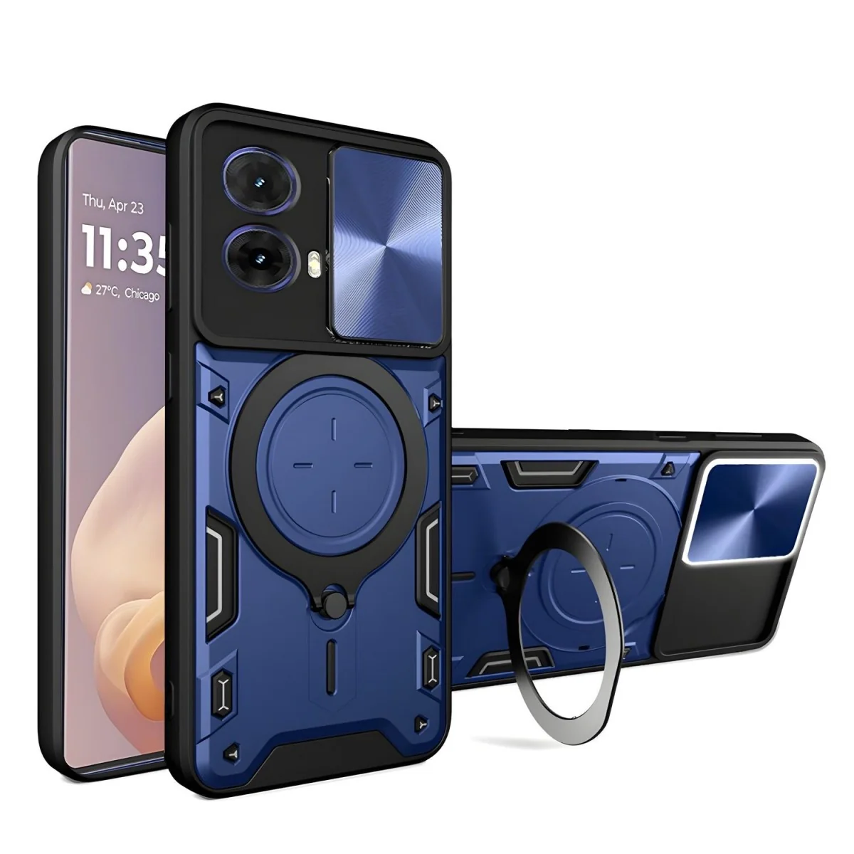 Ochranný obal pre Motorola Moto G85 nerezový krúžok, fotokamera