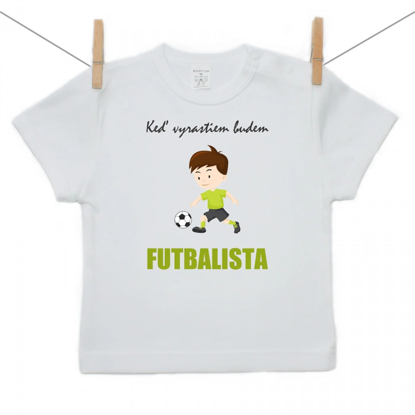 Boodyy Tričko s krátkym rukávom Keď vyrastiem budem futbalista Veľkosť: 134