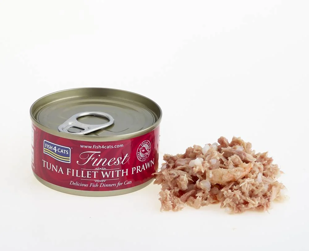 FISH4CATS Konzerva pre mačky Finest tuniak s krevetami 70g 1×70 g, konzerva pre mačky
