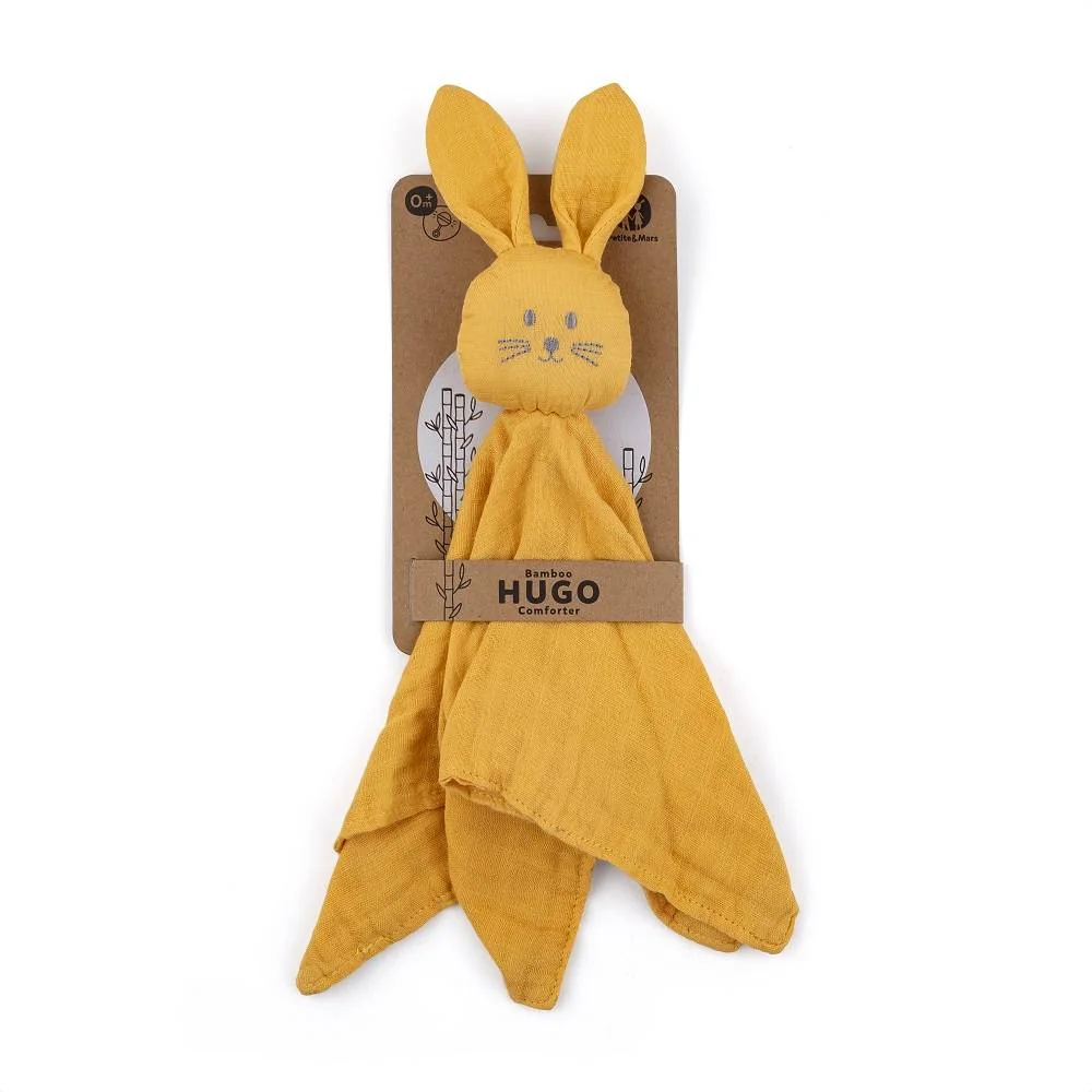 PETITE&MARS Maznáčik bambusový mušelínový Hugo Intense Ochre 0m+ 1×1 ks, maznáčik