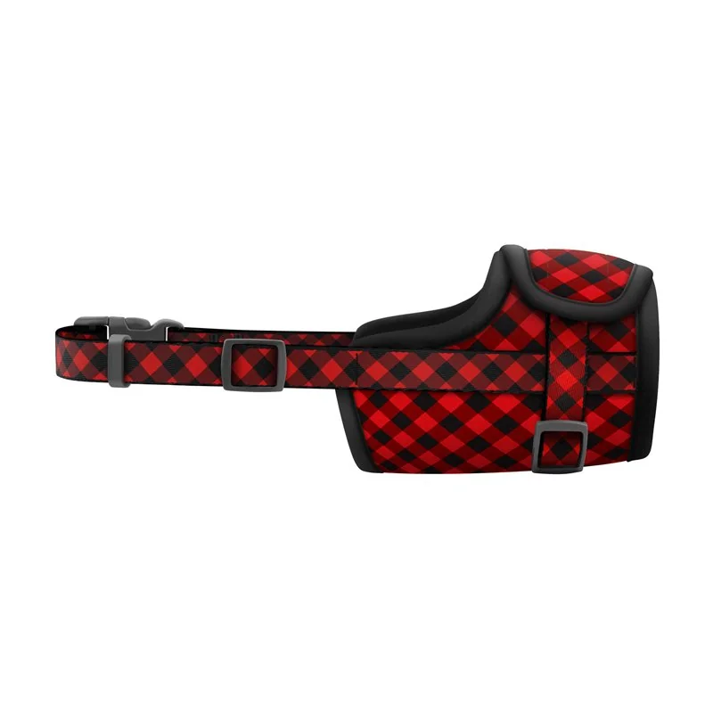 Nylonový náhubok pre psa nastaviteľný TARTAN, obvod papule: 14 - 20cm