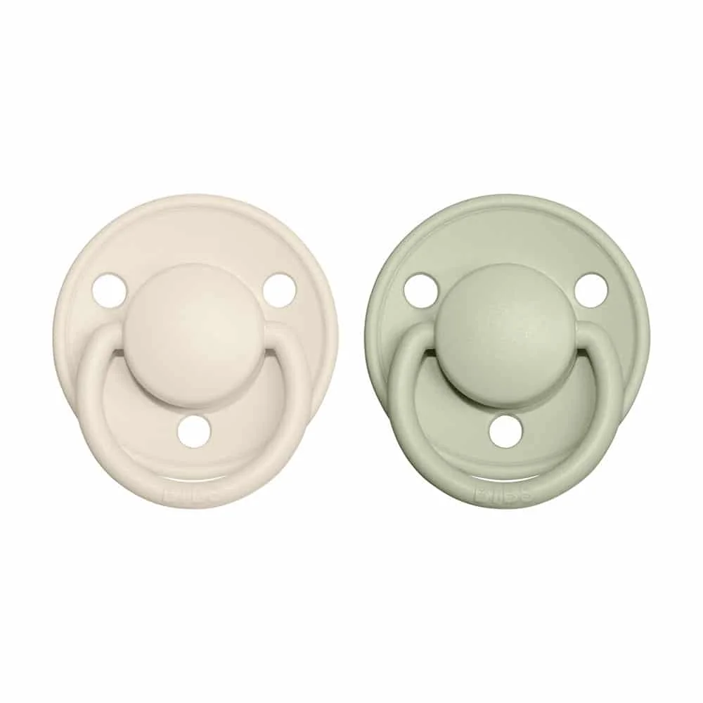 BIBS De Lux cumlíky z prírodného kaučuku 2ks veľkosť 1 - Ivory / Sage