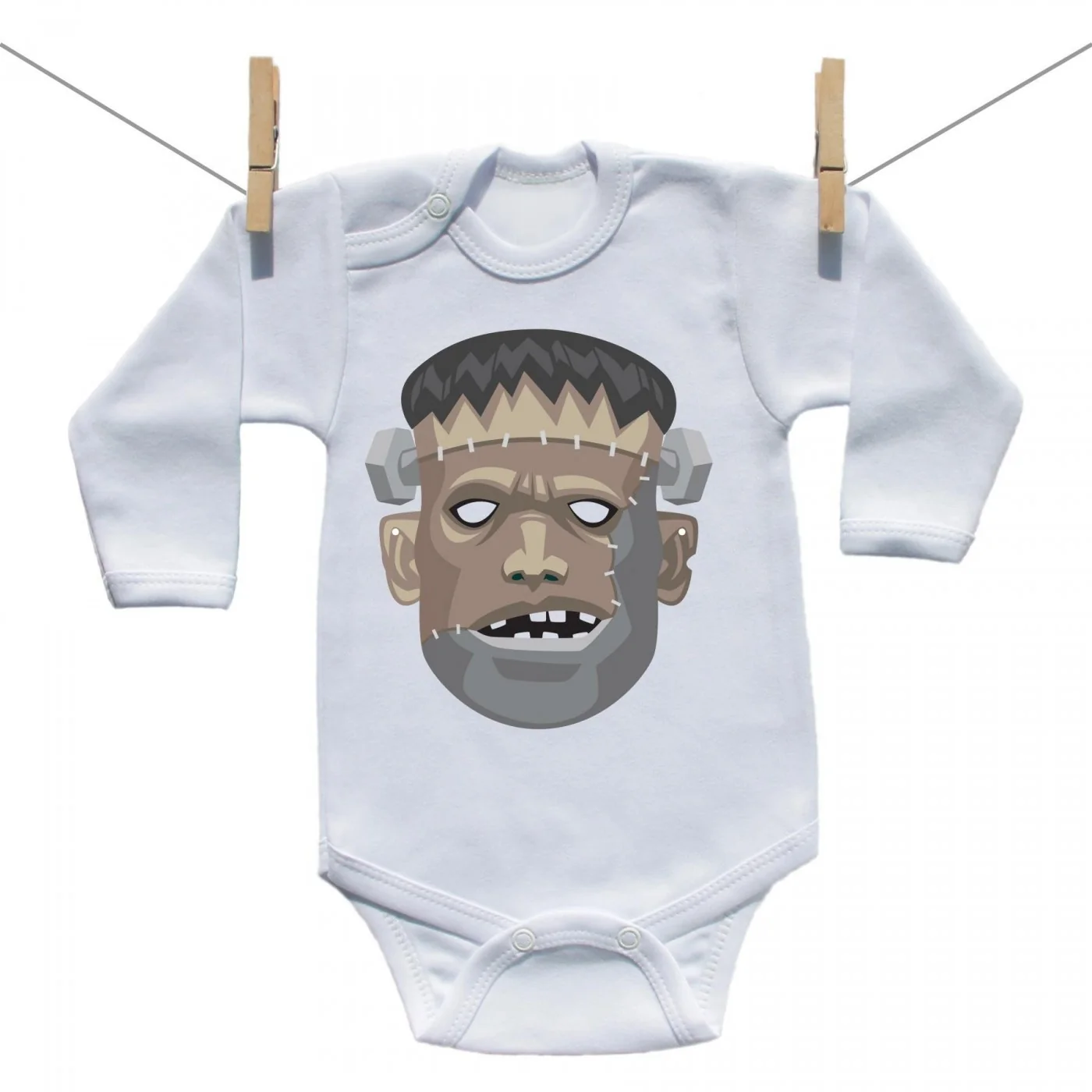 Boodyy Body s dlhým rukávom Halloween maska Frankenstein Veľkosť: 98