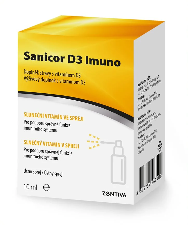 SANICOR D3 IMUNO Sprej 1×10 ml, ústny sprej
