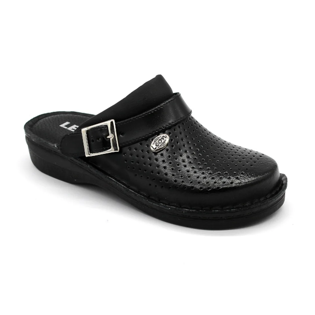 Leon V202 Dámska pracovná celokožená zdravotná obuv 41 - 26cm, čierna, 3,5 cm