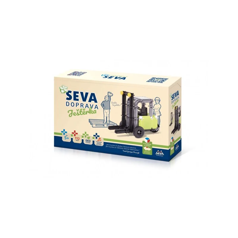 SEVA Stavebnica SEVA DOPRAVA Jašterica plast 112 dielikov v krabici 22x15x6cm