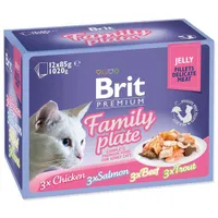 Brit Premium Cat Delicate Fillets In Jelly Family Plate 1020g (12×85g)