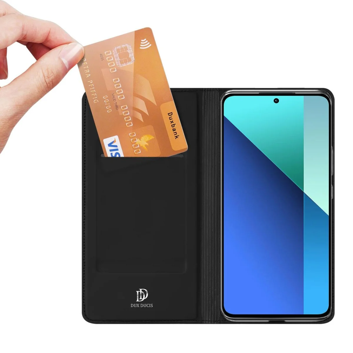 Dux Ducis Skin Pro knižkové puzdro na Xiaomi Redmi Note 13 4G čierne