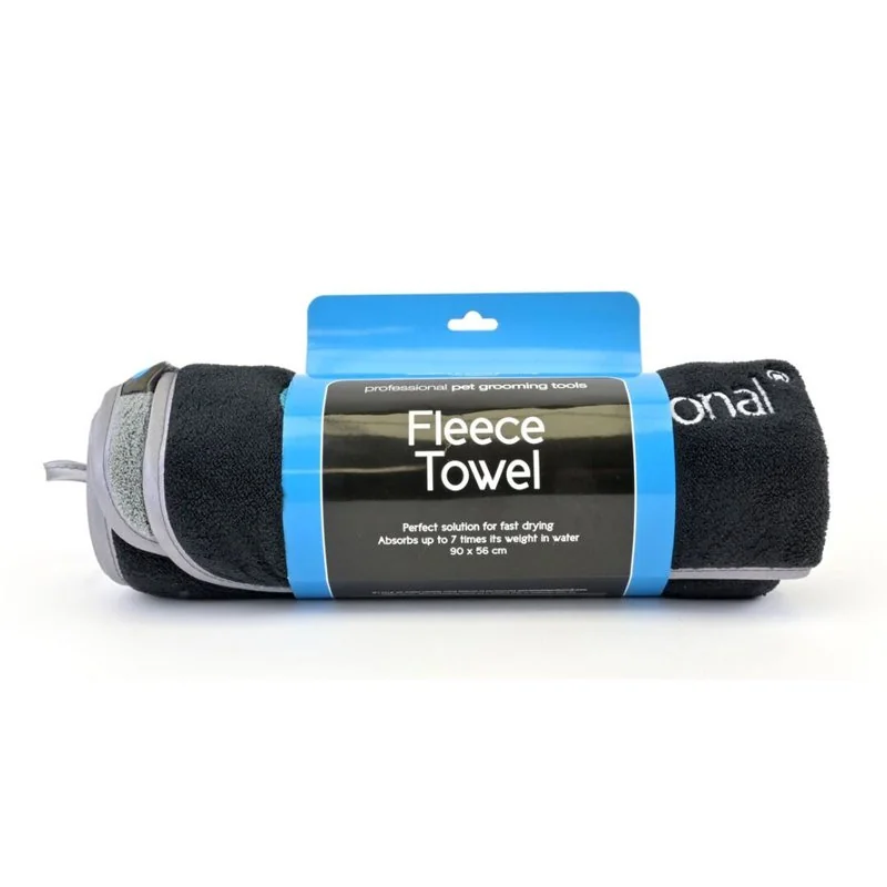 Uterák Fleece towel pre psa alebo mačku čierno-sivý