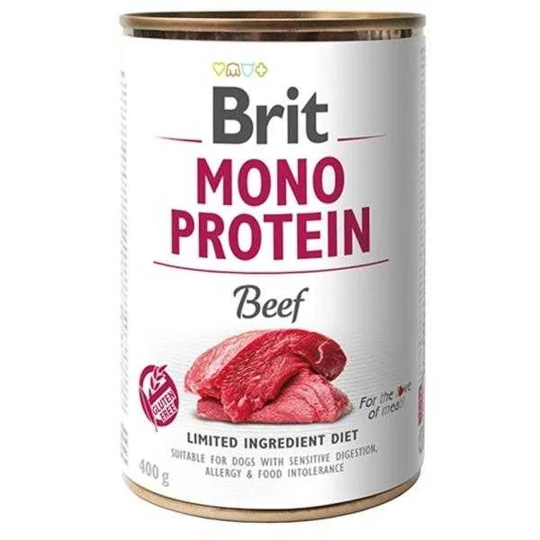 Brit Konzerva Mono Protein Beef 400g 1×400 g, krmivo pre psy