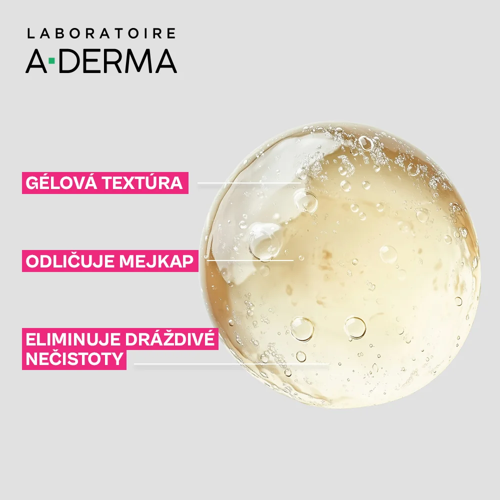 A-DERMA EXOMEGA Upokojujúci čistiaci gél 200 ml