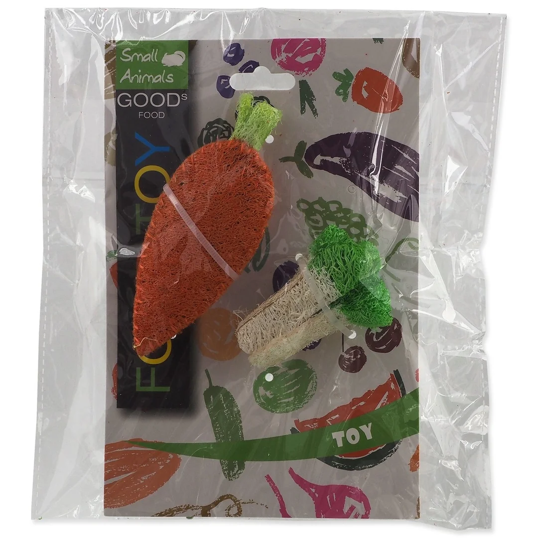 Hračka Small Animals food mrkva a brokolica 2ks