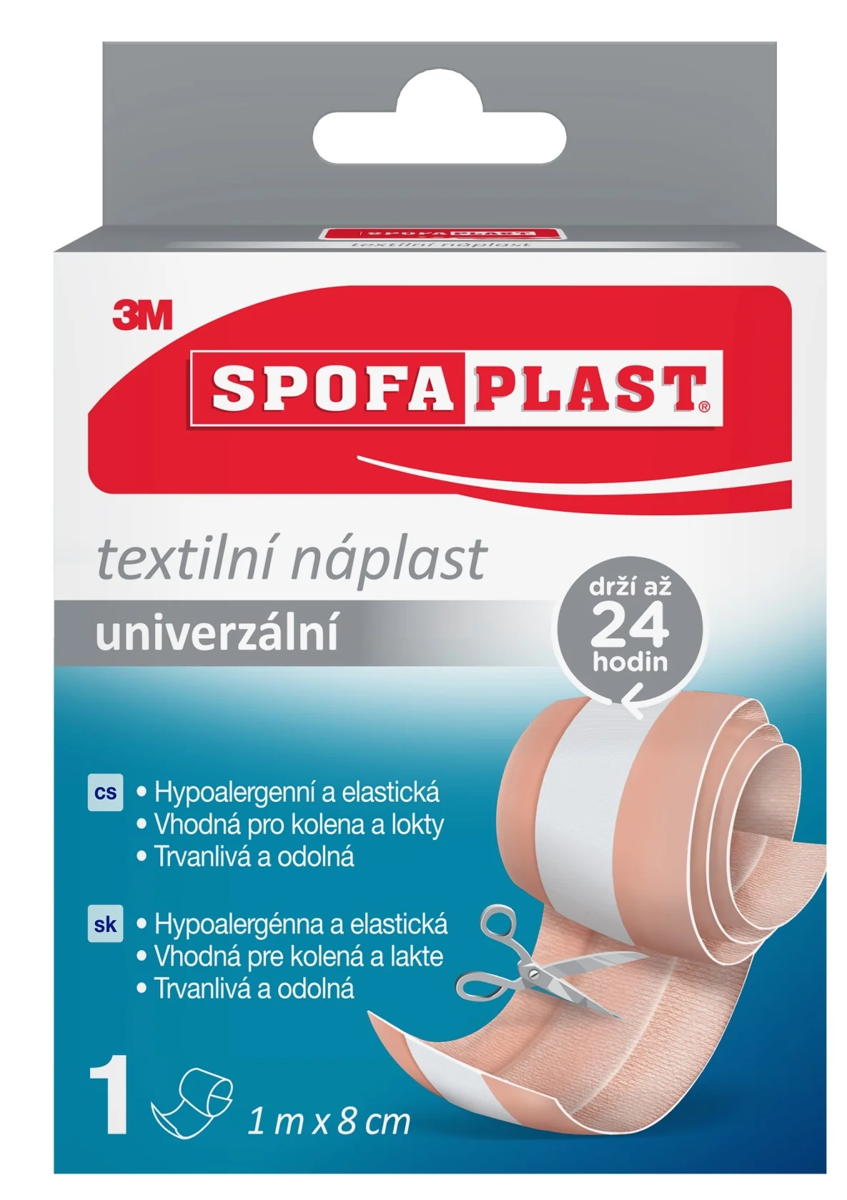 3M Spofaplast textilný rýchloobväz 1×1 ks, rýchloobväz