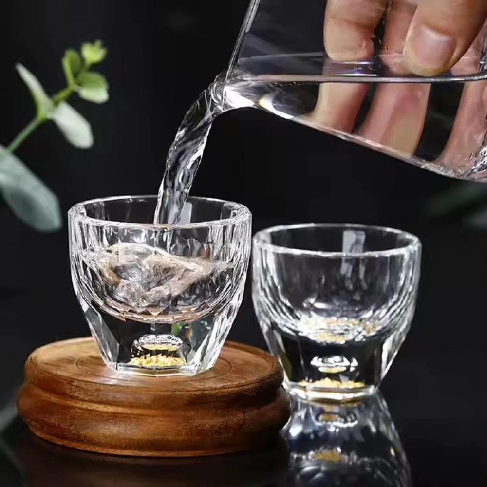 Krištáľový pohár Elegant 50ml, tyrkysová