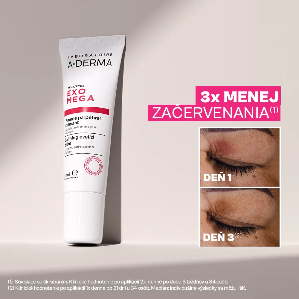 A-DERMA EXOMEGA Upokojujúci balzam na očné okolie 15 ml