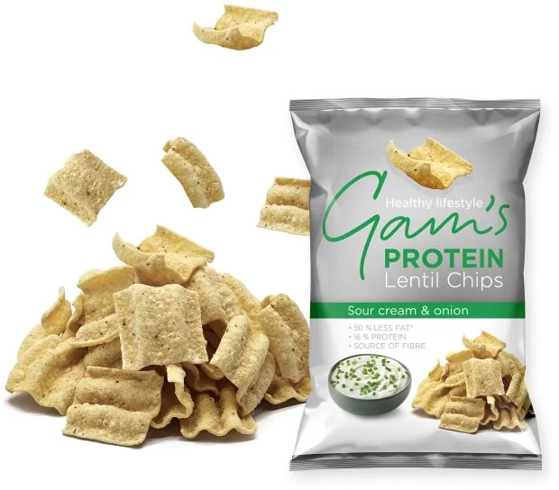 Gam's Proteín Lentil Chips Kyslá Smotana & Cibuľka 65 g