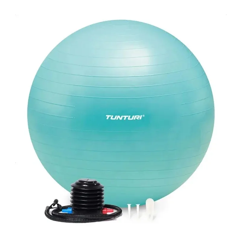 Gymnastický míč s pumpičkou zosilnený 65 cm Tyrkysový