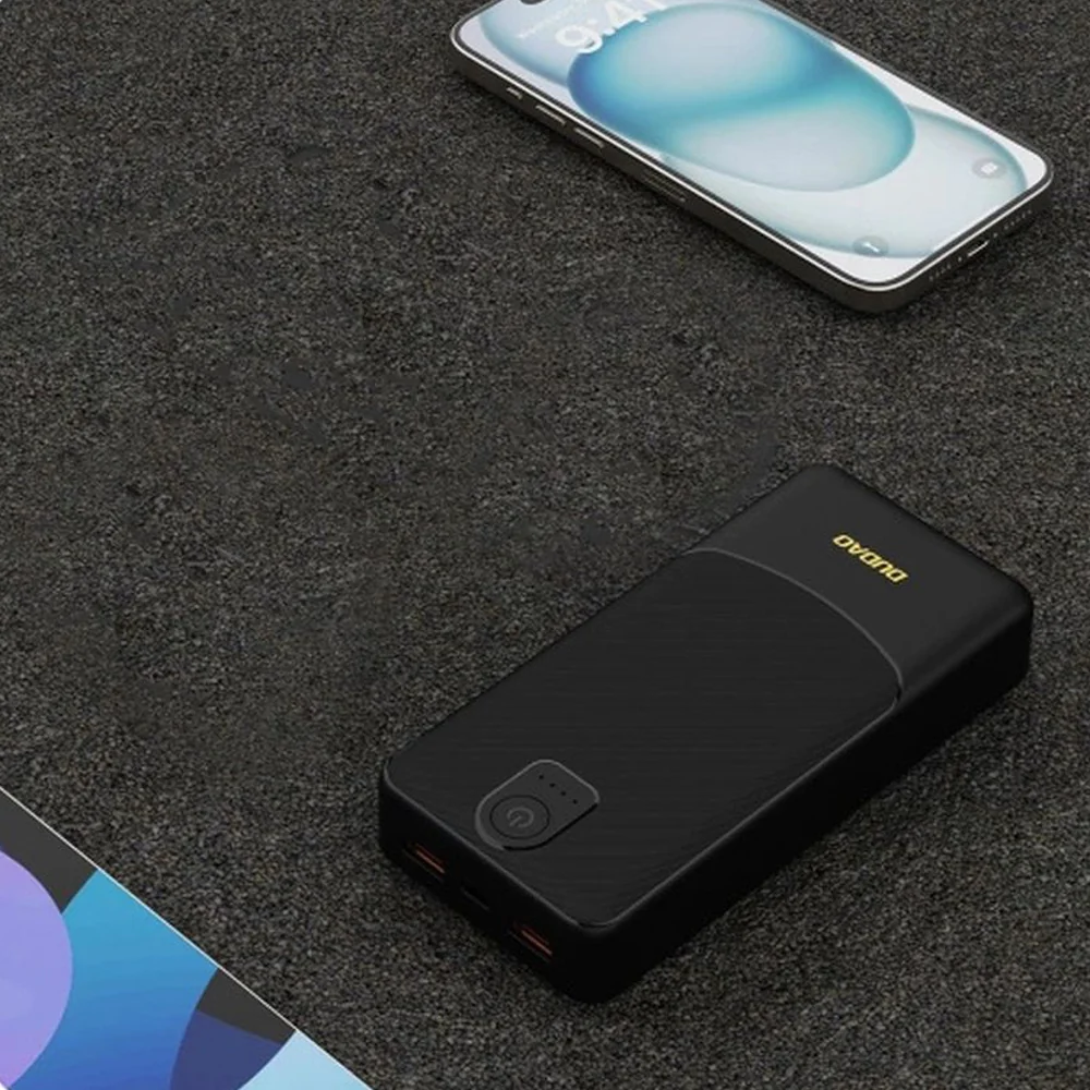 Dudao K10Pro Power Bank 20000mAh 2x USB 2.4A, čierna