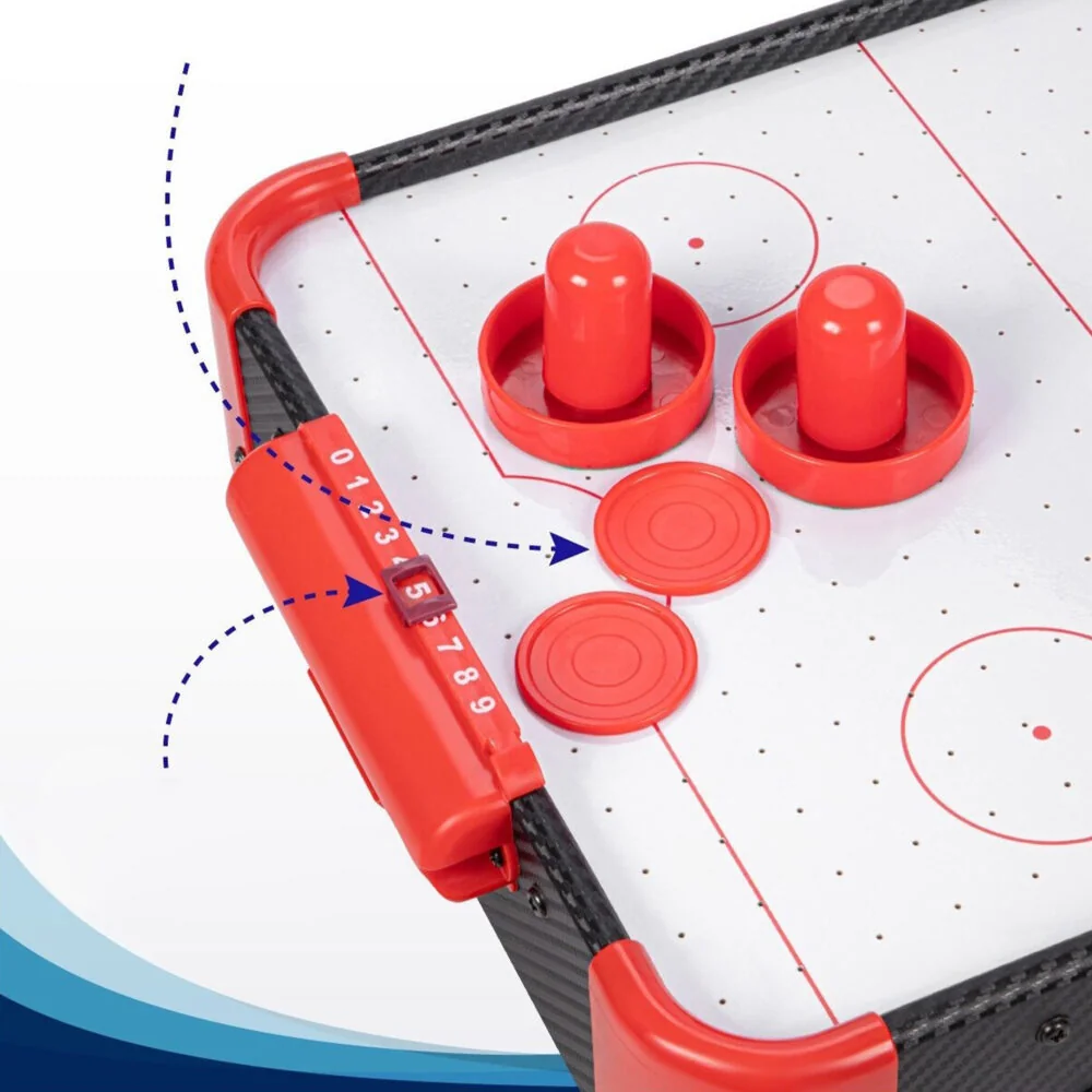 MG Air Hockey V1 stolný hokej pre deti, čierny / červený