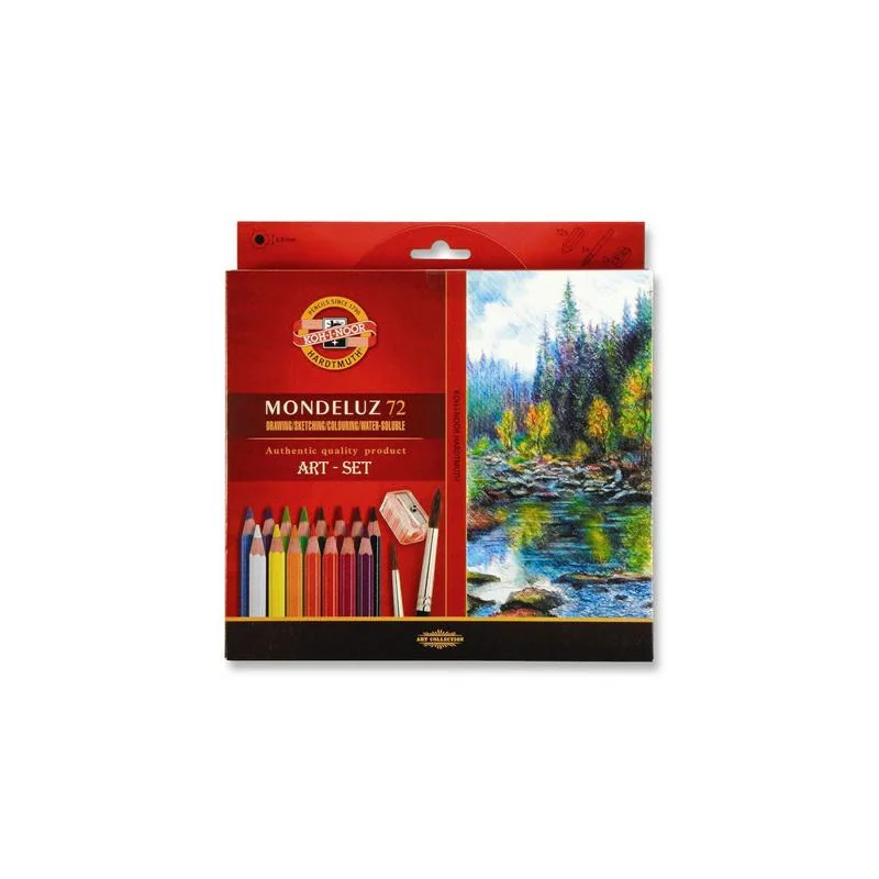Akvarelové pastelky MONDELUZ 3714/72 súprava 72 ks