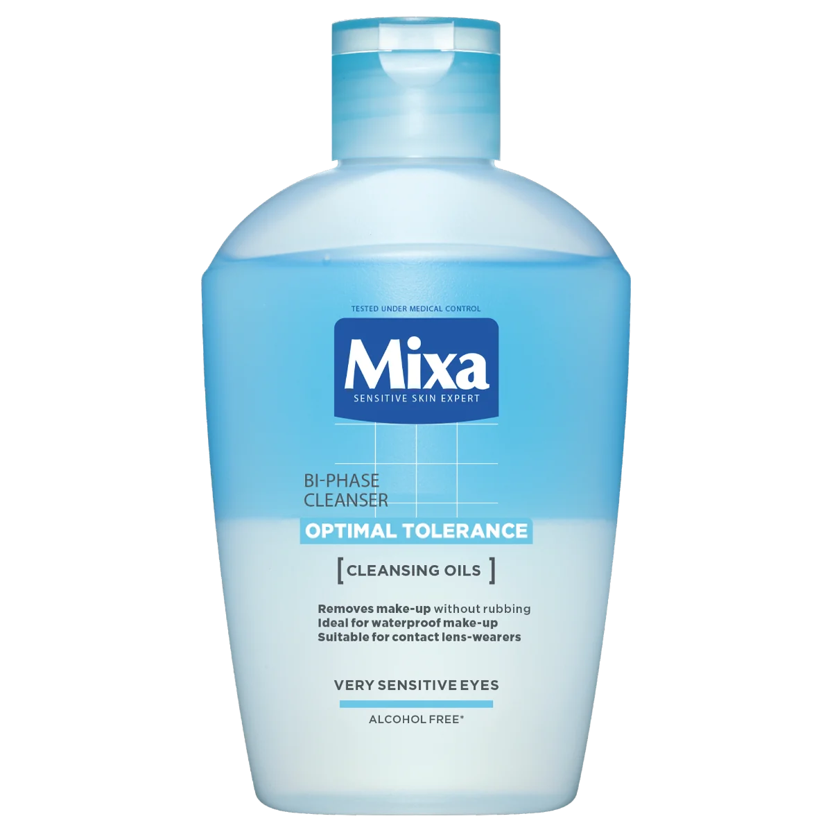 Mixa Optimal Tolerance Bi-phase Cleanser 1×125 ml, dvojfázový odličovač očí pre citlivú pleť