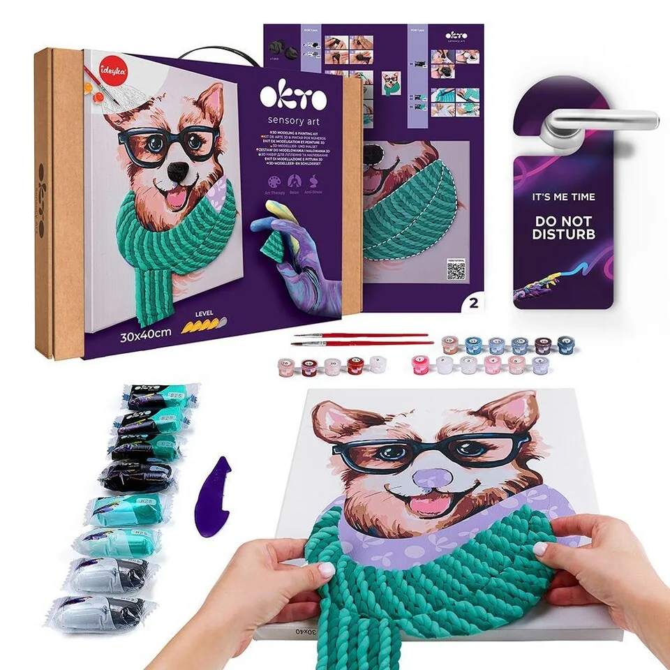 OKTO Výtvarný set "Fashion Corgi" 30x40cm