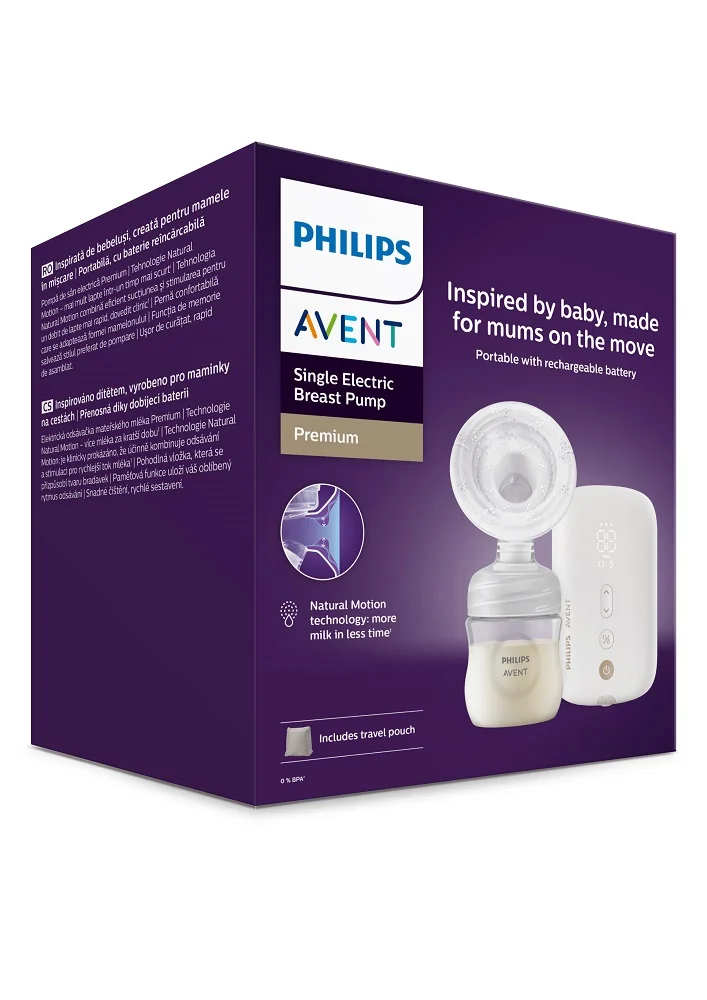 Philips AVENT Odsávačka materského mlieka elektrická nabíjacia SCF396/31+Darček 1 set