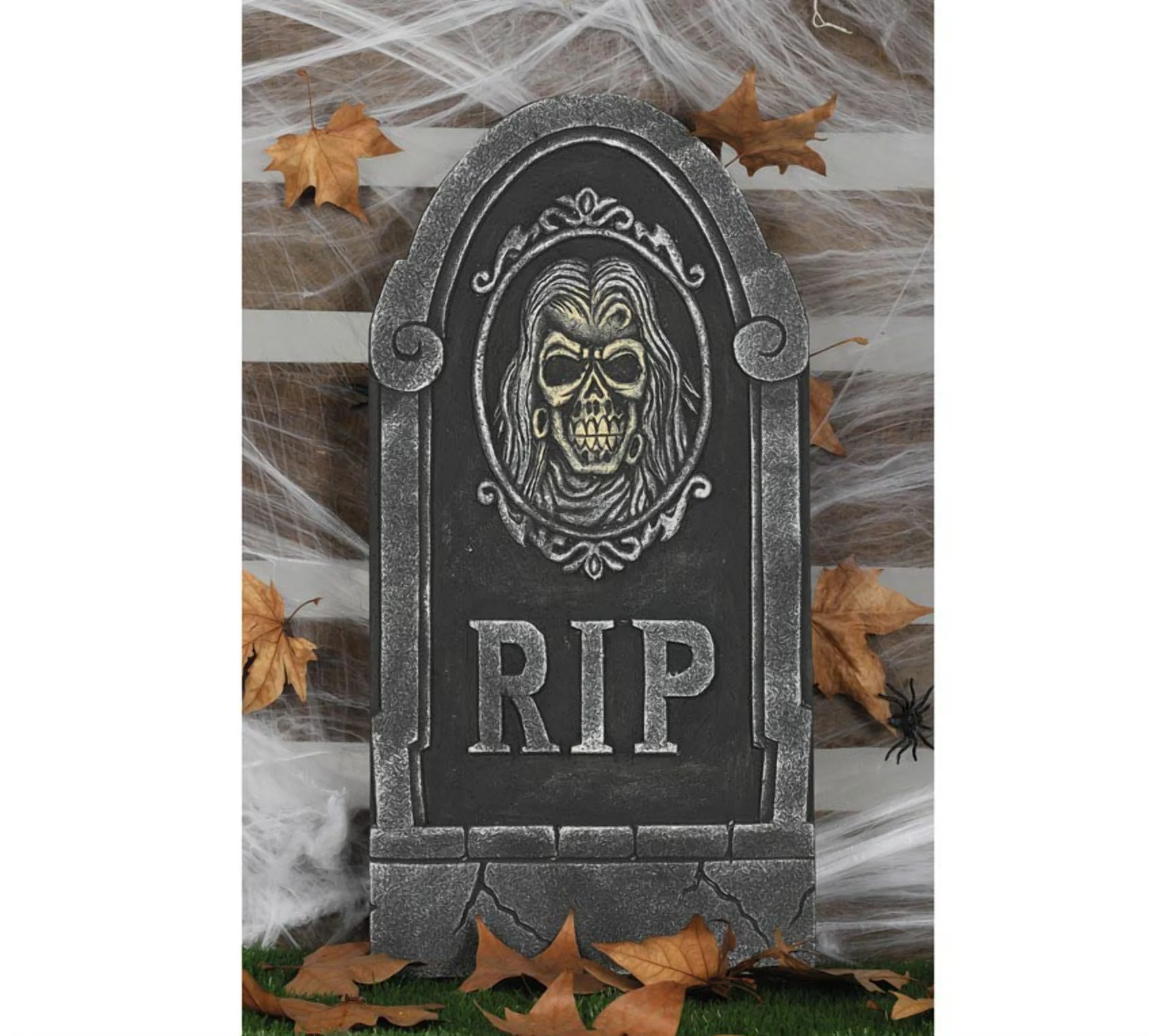 Náhrobný kameň Halloween Lebka 33x65cm
