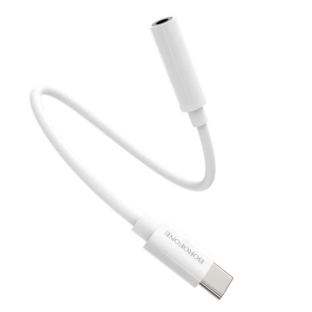 Adaptér USB-C - 3.5mm Jack - Biela