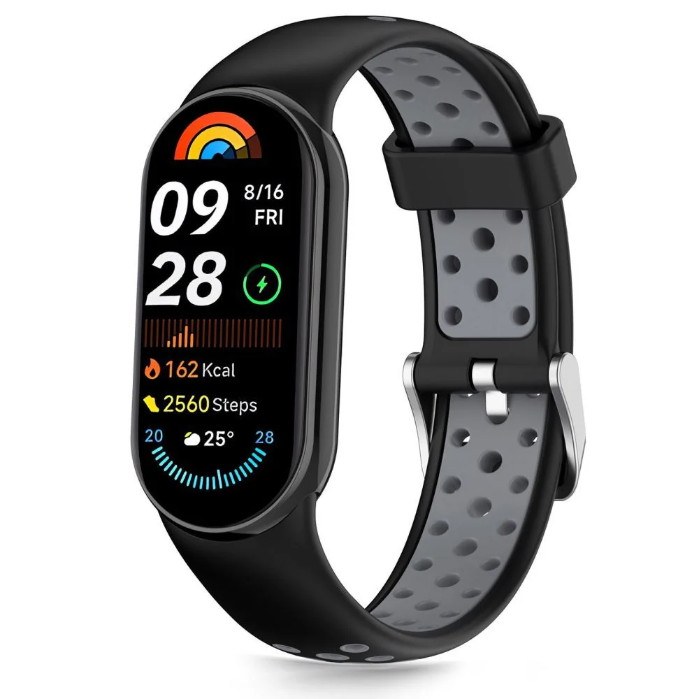 Tech-Protect Iconband Air remienok na Xiaomi Smart Band 8 / 9 / 10, black / grey ack / grey