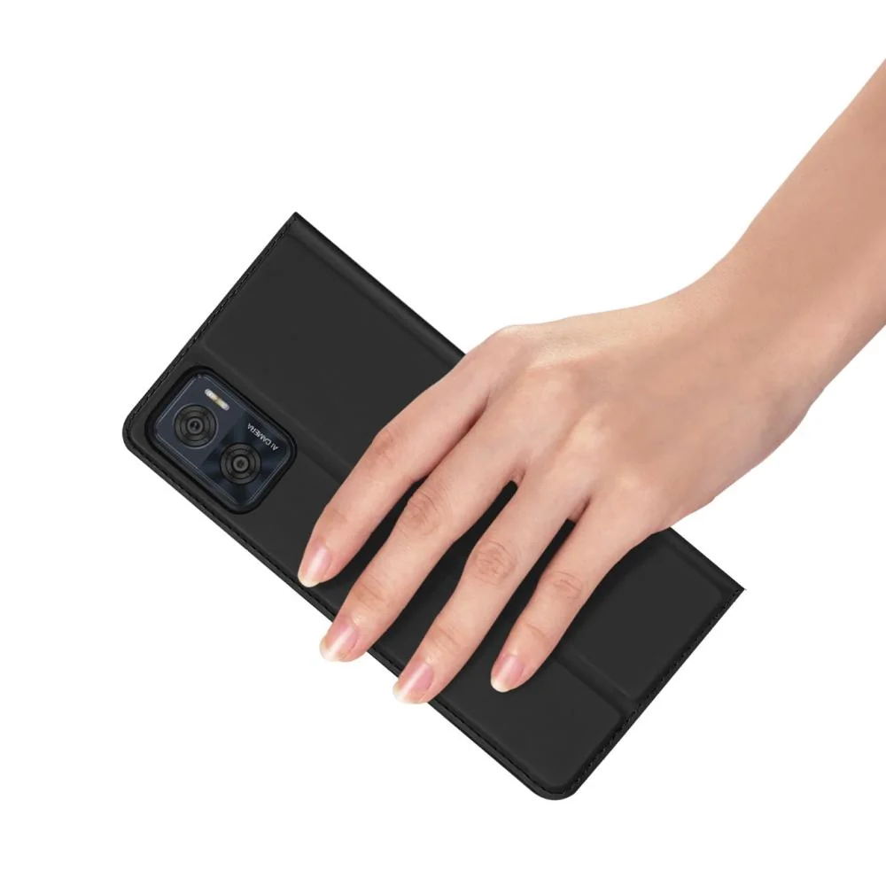 Knižkové puzdro Skin Pro pre Motorola Moto E22/Moto E22 Čierna, PU+TPU