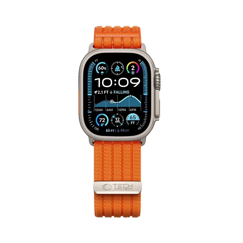 Tech-Protect Nylon Sport remienok na Apple Watch (44 / 45 / 46 / 49mm), orange