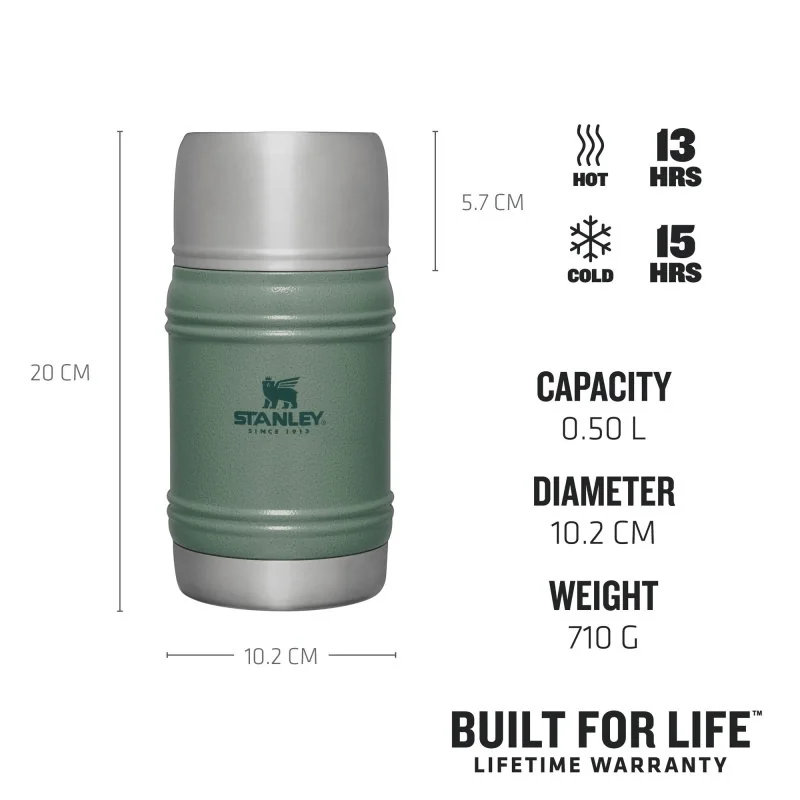 STANLEY Artisan termoska na jedlo 0.50L / 17oz, Hammertone Green