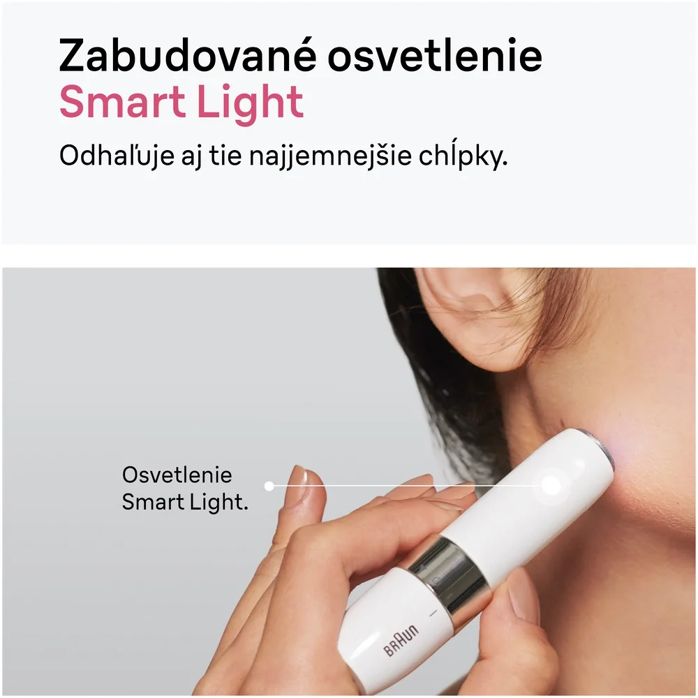 Braun FS1000 mini odstraňovač chĺpkov na tvár, biely 1 ks