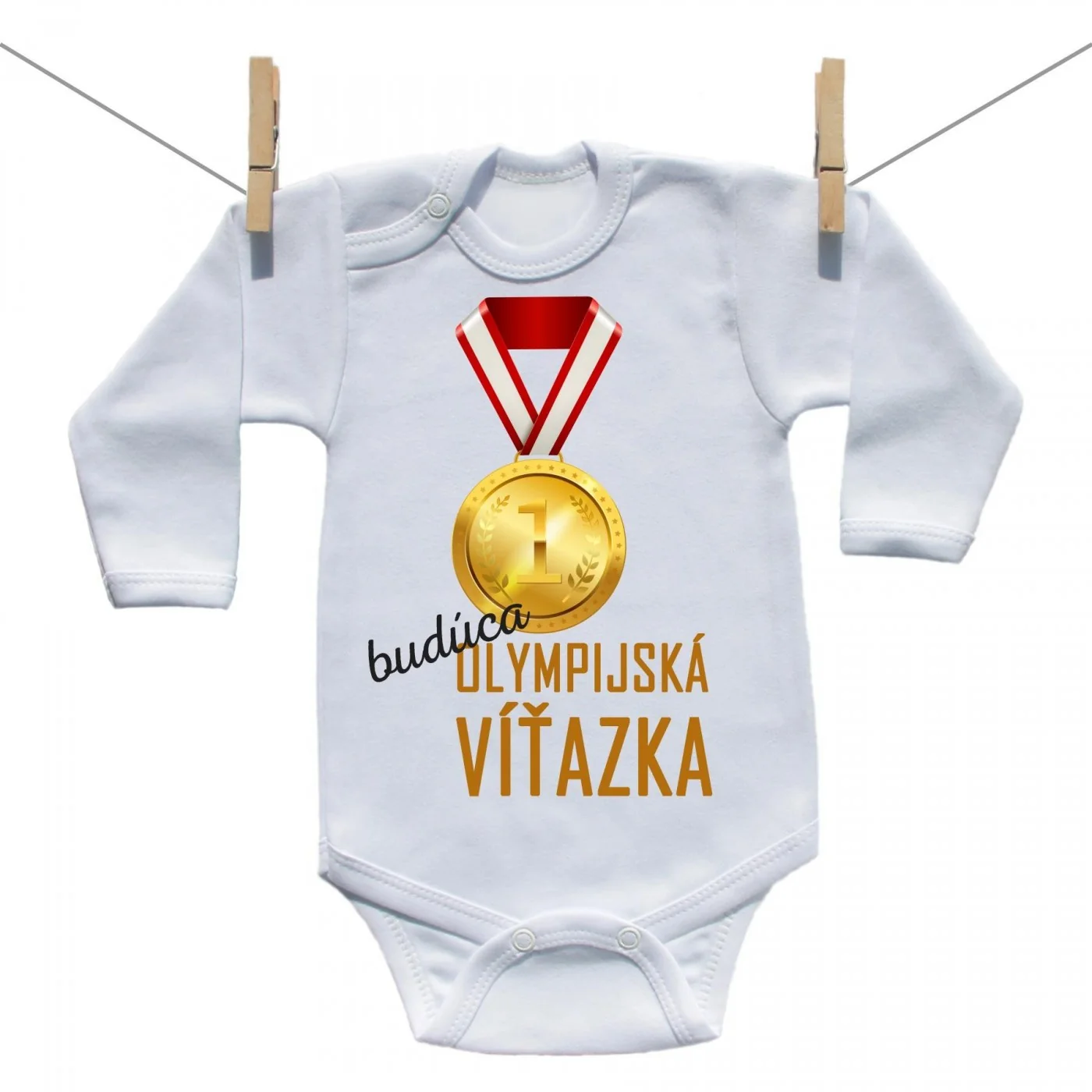Boodyy Body s dlhým rukávom Budúca olympijská víťazka Veľkosť: 80