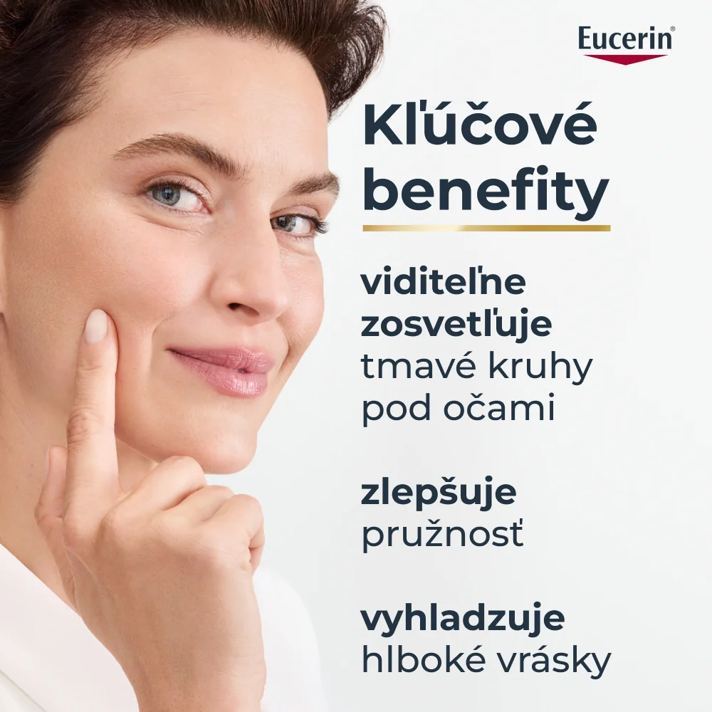 Eucerin HYALURON-FILLER + ELASTICITY Očný krém 1×15 ml, SPF 15