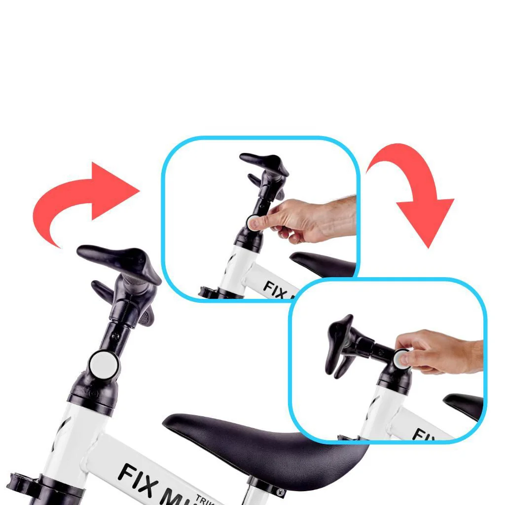 Odrážadlo trojkolieskové TRIKE FIX MINI 3v1 biele