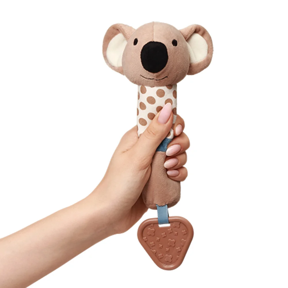 Plyšová hračka s pískatkom a hryzátkom Koala Charlie, béžová