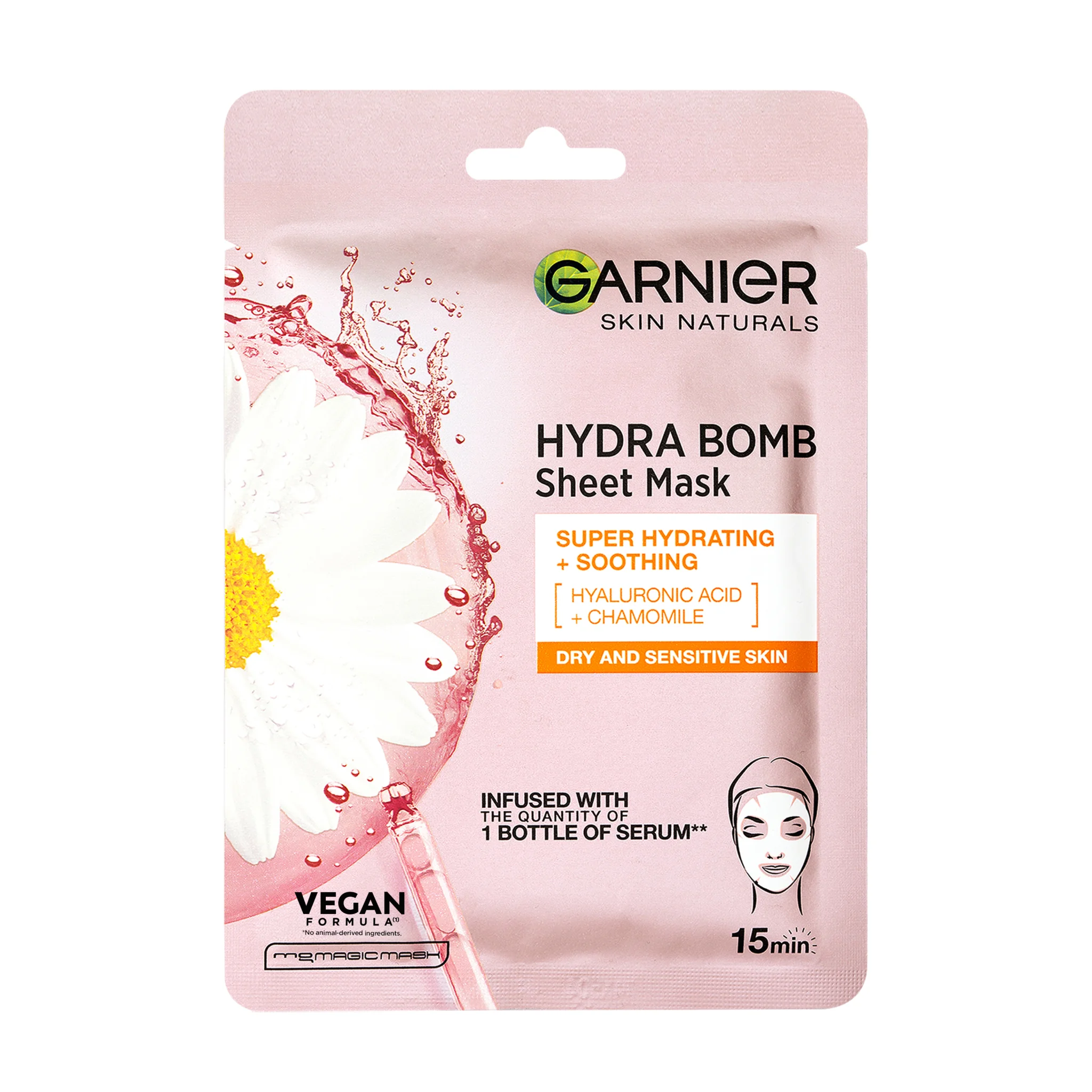 Garnier Skin Naturals maska s výťažkom z harmančeka 1×28 gr, textilná maska