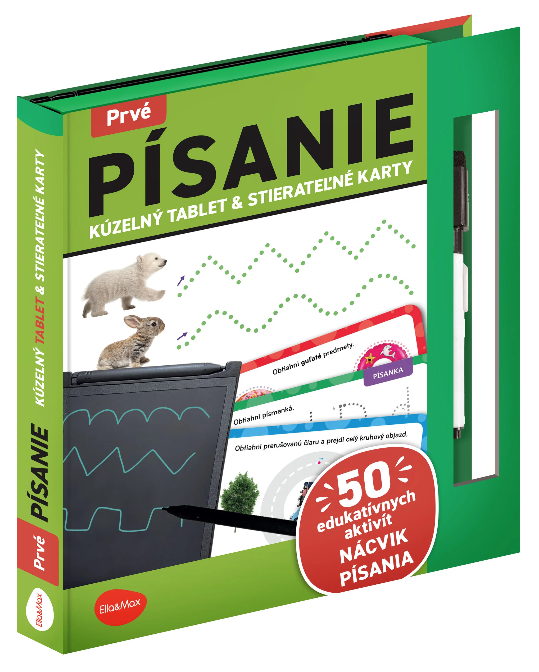 ELLA&MAX Kúzelný tablet & stierateľné karty – Prvé písanie