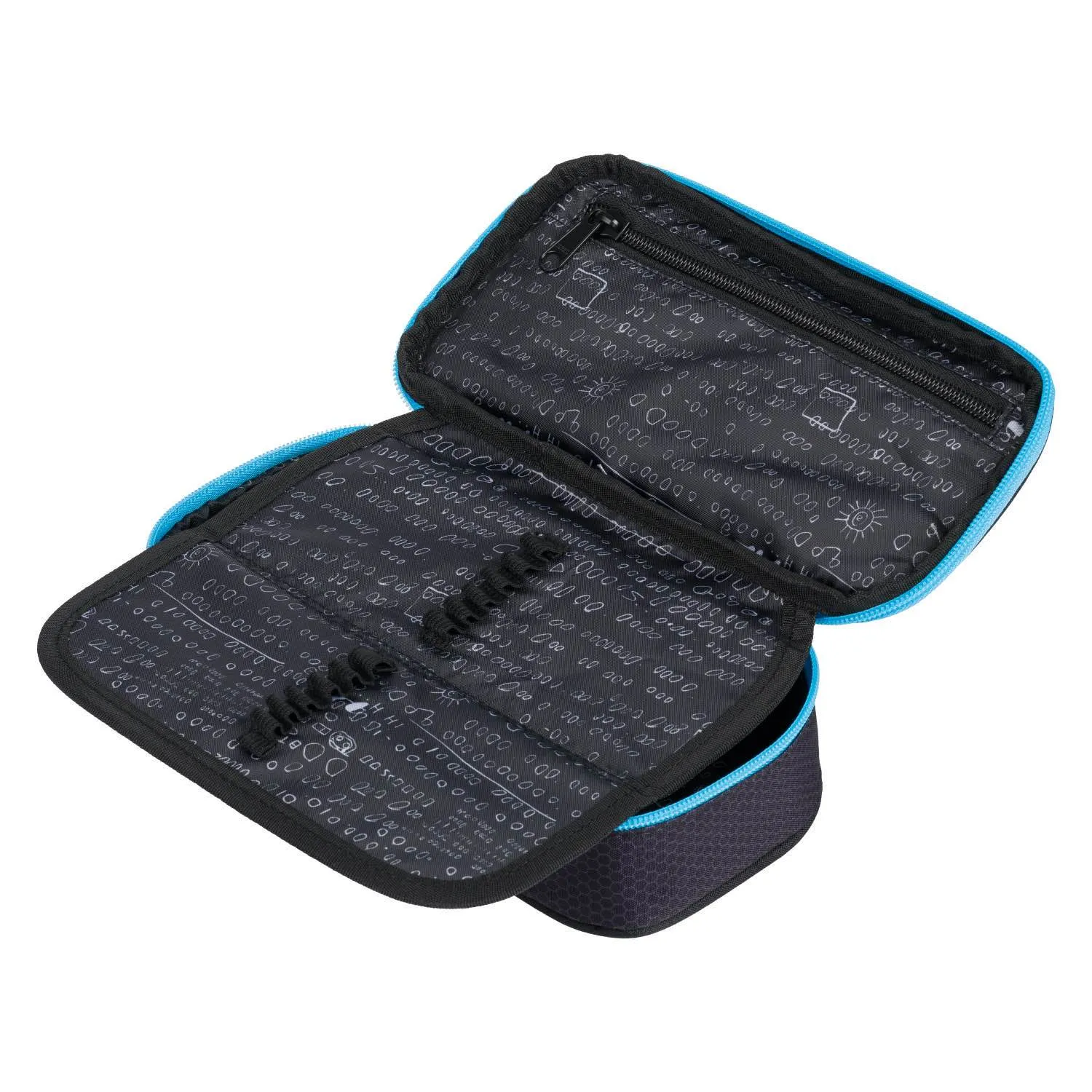 Baagl Školský peračník etui Skate Blue Light modrý, oválny