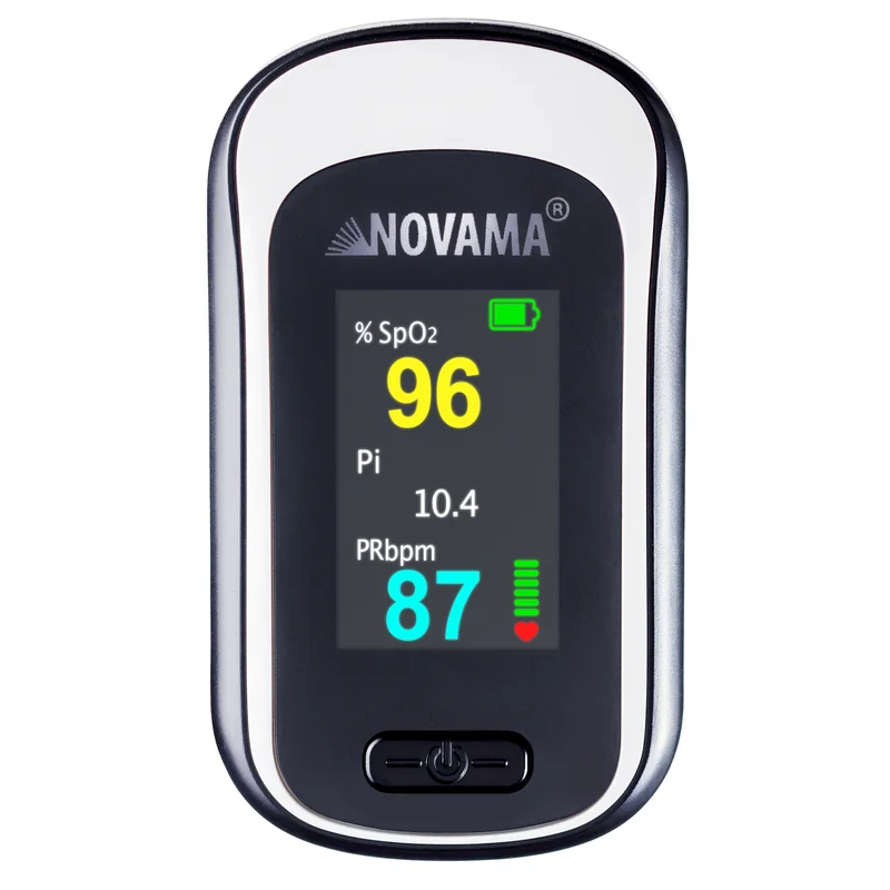 NOVAMA PULMOXI lekársky pulzný oximeter s 5-farebným OLED displejom
