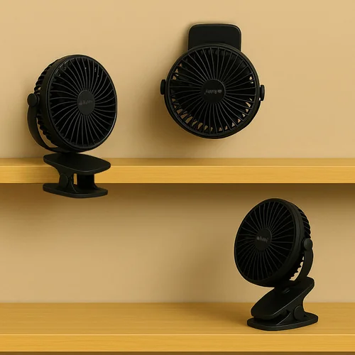 MG Clip bezdrôtový stolný ventilátor, čierny
